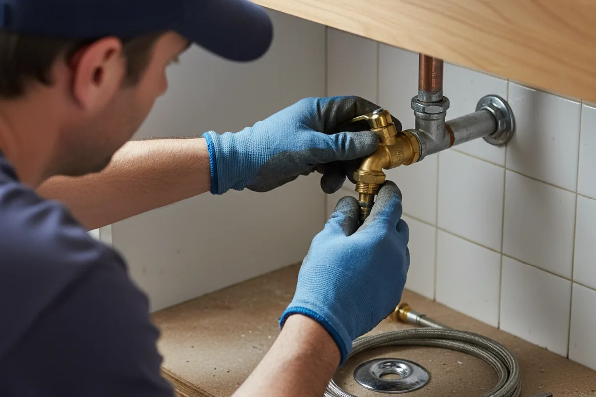 Shutoff valve and fitting work during Repiping in Vincent
